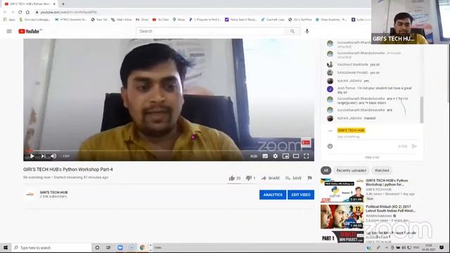 GIRI'S TECH HUB's Python Workshop Session- 4 |python for beginner| best way to learn python смотреть онлайн
