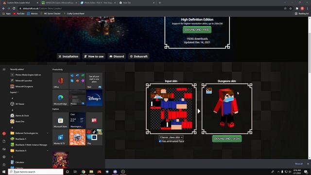 Custom Skin & Cape in Minecraft Dungeons! смотреть онлайн
