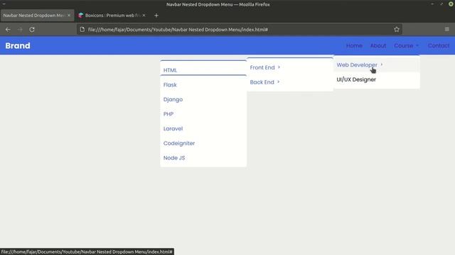 Navbar Nested Dropdown Menu | HTML CSS Javascript смотреть онлайн