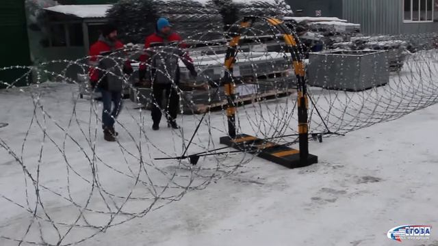 Быстроразворачиваемый мобильный барьер "Оберег" смотреть онлайн