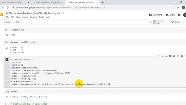 Tutorial 21: Sentiment/Text Classification for Restaurant Reviews using Machine Learning models смотреть онлайн