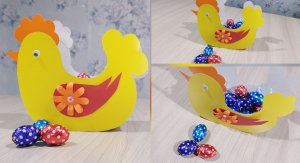 Пасхальная поделка в детский сад из цветного картона