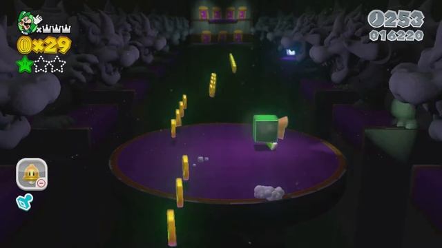 Super Mario 3D World (Wii U) - A Beam in the Dark (Green Stars, Stamp) смотреть онлайн