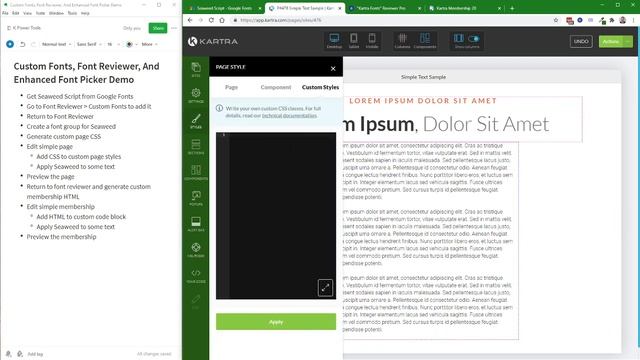 How To Use Custom, Non-Kartra Fonts In The Text Editor With KCSG Tools For Kartra Pro Or Agency смотреть онлайн