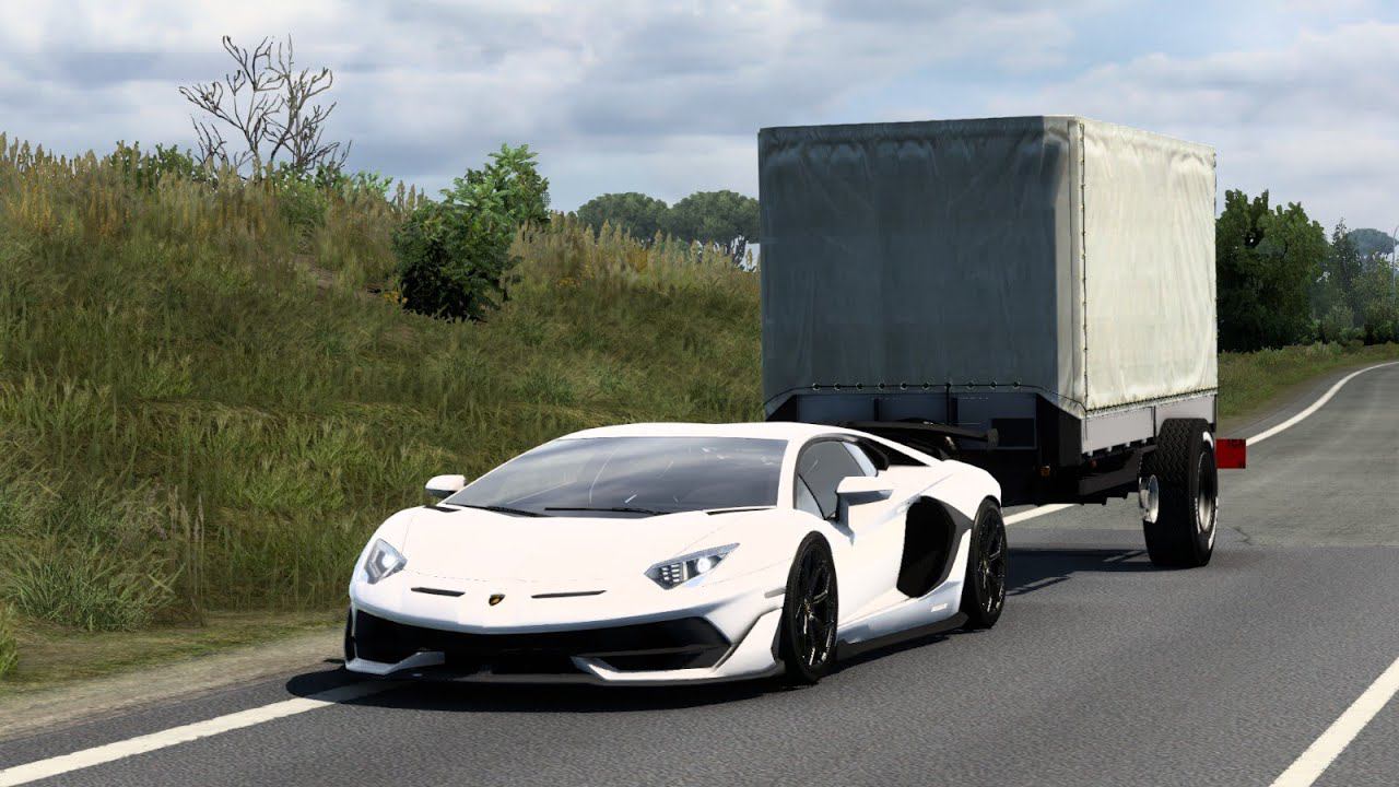 [ETS 2] Lamborghini Aventador SVJ 2018 Crush-Out Cargo Delivery смотреть онлайн