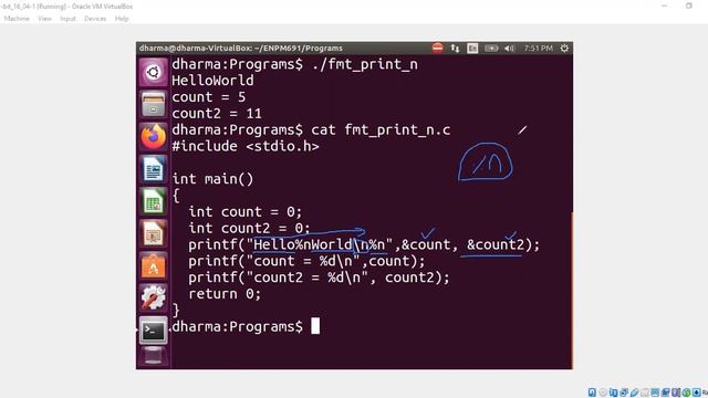 What does %n and %hn do in printf? смотреть онлайн