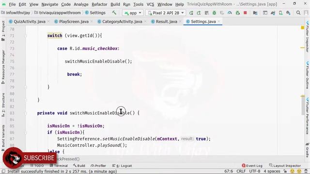 How to make Quiz App in Android Studio | Quiz App with Categories | Handle onBackPressed Part 9 смотреть онлайн