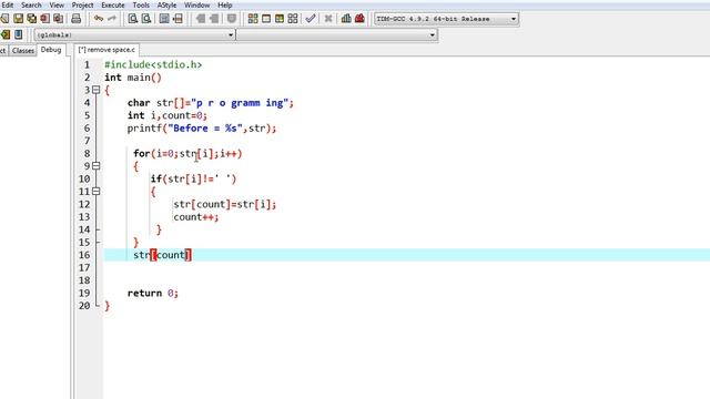 Remove Space From String Easy C Program смотреть онлайн