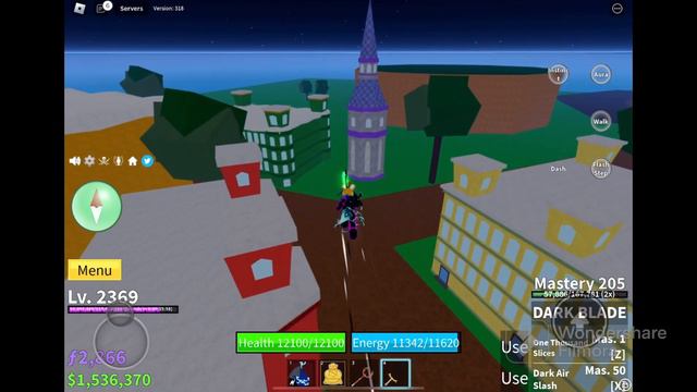 Upgrading Dark Blade In Blox Fruit