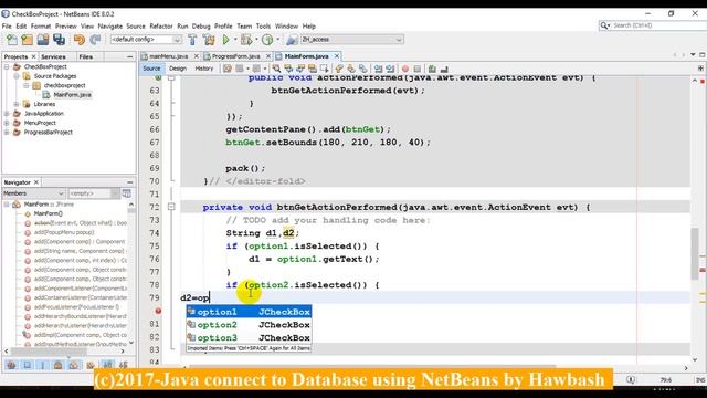 #20 Java GUI: Using ( checkbox )in java смотреть онлайн