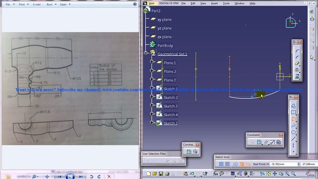 Catia V5 Tutorial|Product Engineering|How to create a Hair Dryer Cover|Simple steps Beginners|Part смотреть онлайн