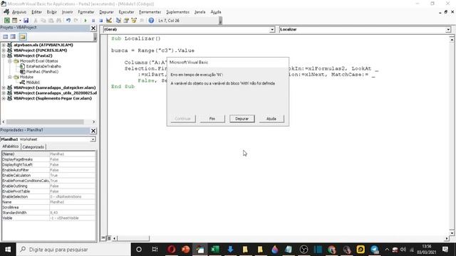 Instrução On Error - Ação para quando um erro acontecer na macro - PocketAula VBA смотреть онлайн