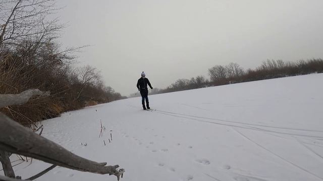 Полумарафон без лыжни. 25 км по реке. смотреть онлайн