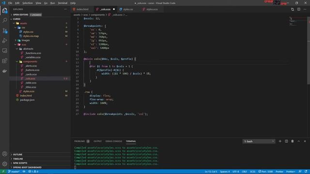 #16 Curso de SASS de básico a master - Sistema de columnas estilo Bootstrap - Designicode смотреть онлайн