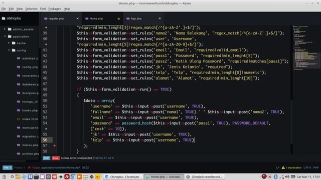 Membangun Olshop sederhana dengan CodeIgniter Part 16 : Registrasi User смотреть онлайн