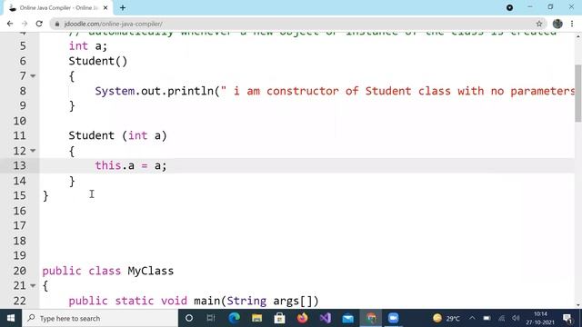 Java Constructor OverLoading смотреть онлайн