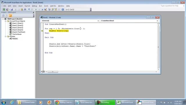 Create a New Sheet and Rename Worksheet using VBA in Excel 2010 смотреть онлайн