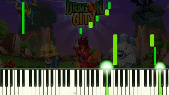 DRAGON CITY | CLASSIC THEME - EASY Piano Tutorial смотреть онлайн