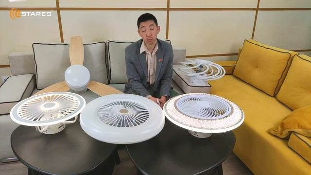 Обзор - FAN серия потолочных светодиодных люстр с вентилятором и пультом управления от Estares смотреть онлайн