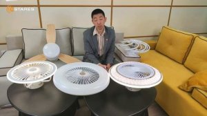 Обзор - FAN серия потолочных светодиодных люстр с вентилятором и пультом управления от Estares