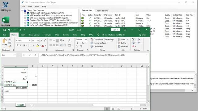 OPC Expert - Write Data To OPC Server Using Excel