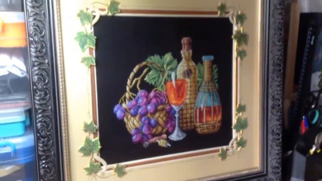 Оформление вышивки Бокал вина от Сделано с любовью смотреть онлайн