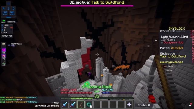 ALL 7 *NEW* Dungeon Hub Fairy Soul Locations! (Hypixel Skyblock) смотреть онлайн