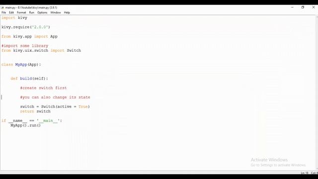 Kivy Switch | Kivy Tutorial For Beginner | Kivy 2.0.0 смотреть онлайн