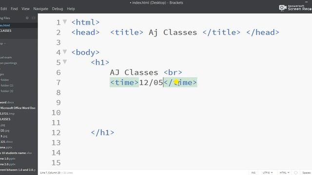how to add time tag in html | html tutorial | HTML5 | html webdesignseries | смотреть онлайн