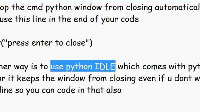 How to stop python window from closing automatically смотреть онлайн
