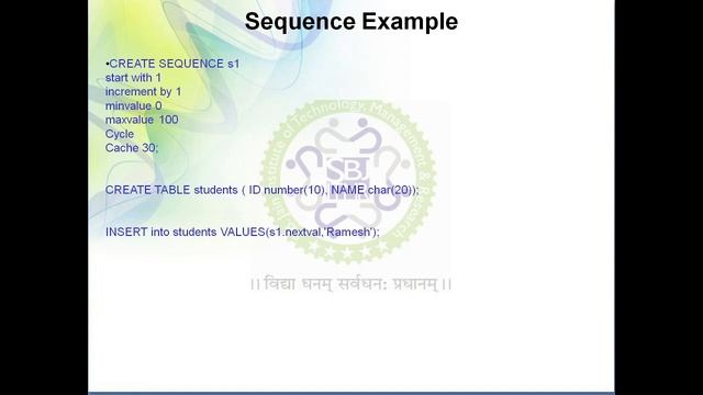 S15 Demonstration of Sequence in SQL смотреть онлайн