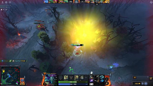 Халявная победа в доте. Пудж засолил каточку(название придумал h1se) смотреть онлайн