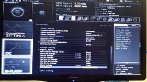 Настройки биоса MSI Z270a-Pro + QL2X 4700Mhz