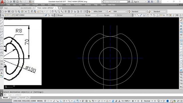 Thực hành vẽ AutoCAD 2D từ cơ bản đến nâng cao | Bài tập 19 смотреть онлайн