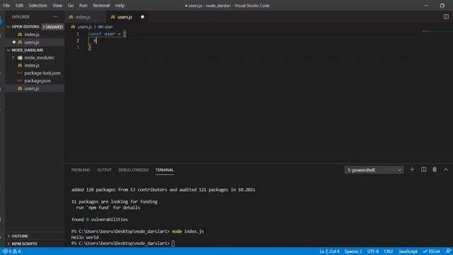 #3 NODE.JS ASOSLARI. node_modules, package.json. Import va export смотреть онлайн