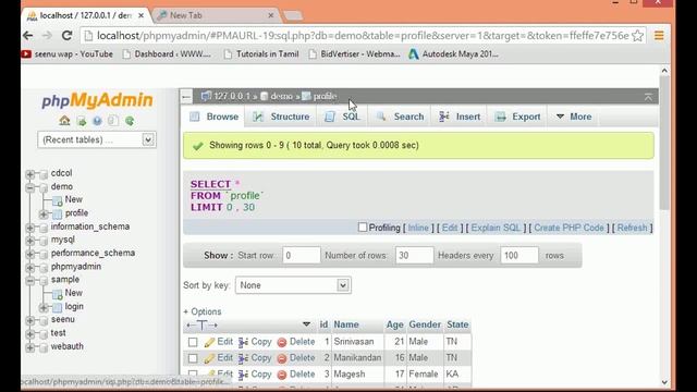PHP Advanced Tutorial in Tamil 85 SHOW and SELECT MySQL Part 6 смотреть онлайн