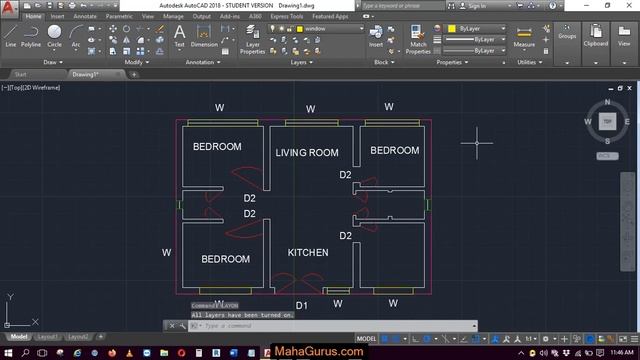 Turn On ALL LAYERS AutoCAD Commands- On Layers AutoCAD Tutorial смотреть онлайн
