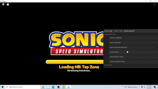 Sonic Speed Simulator Script (best Script Ever)