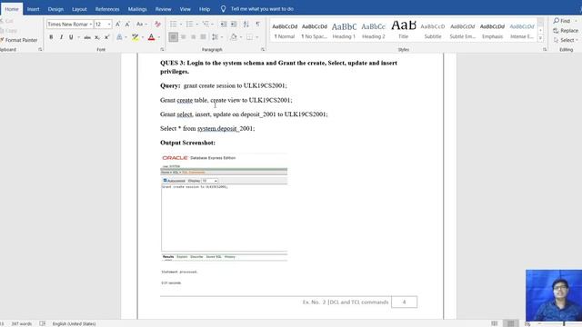Experiment No: 2 | DCL & TCL commands смотреть онлайн