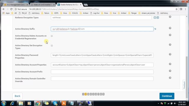 Enabling Kerberos on Cloudera Cluster CDH 5.13.0 Using Active Directory hosted on Amazon AWS смотреть онлайн