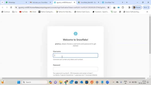 Snowflake Account signup&Artechiture 30/01/2024-whatsap +91-9618548707. Training,placement, tech su смотреть онлайн