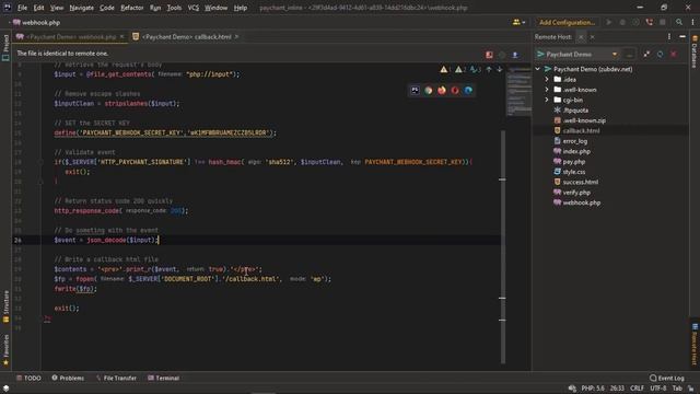 How to set webhook in Paychant using PHP смотреть онлайн