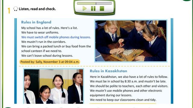 EXCEL 6 for Kazakhstan Module 1 SCHOOL RULES AROUND THE WORLD text смотреть онлайн
