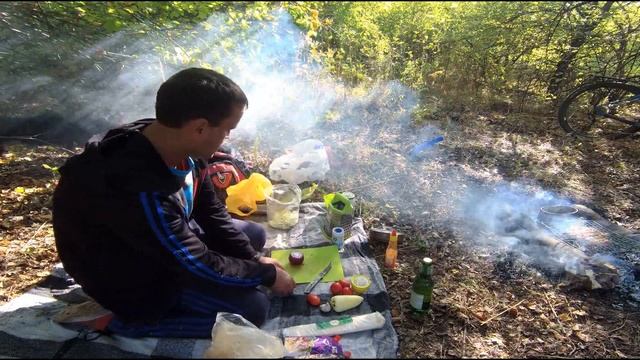 Готовлю шаверму в лесу на углях. смотреть онлайн