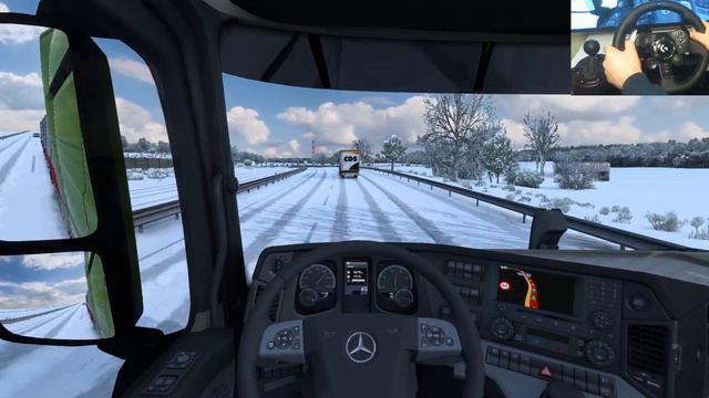 ETS 2 - The New Actros Transporting Concrete Centerings from Ostrava