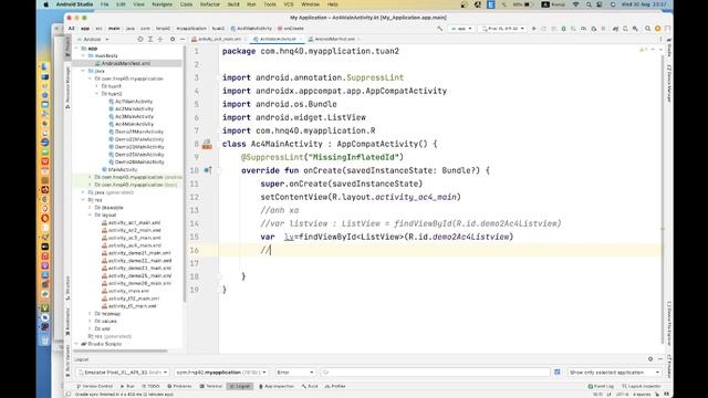 Hướng dẫn tạo listview trong Kotlin android смотреть онлайн