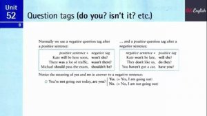 Unit 52. Разделительные вопросы в английском языке (Tag Questions)