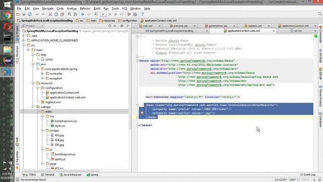 ESpark Adarsh Spring Web Mvc Local Exception Handling смотреть онлайн