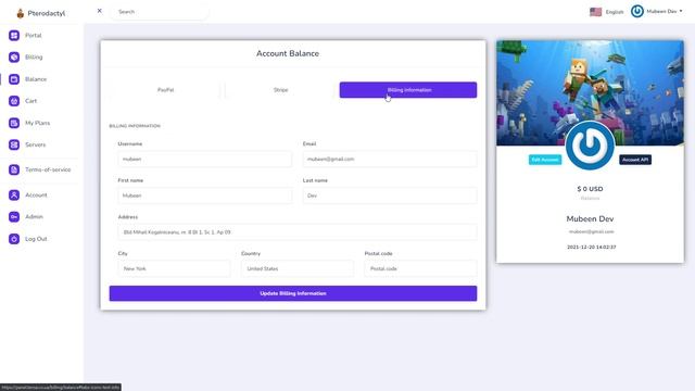 Billing Module by Vertisan development for Pterodactyl 1.7 смотреть онлайн