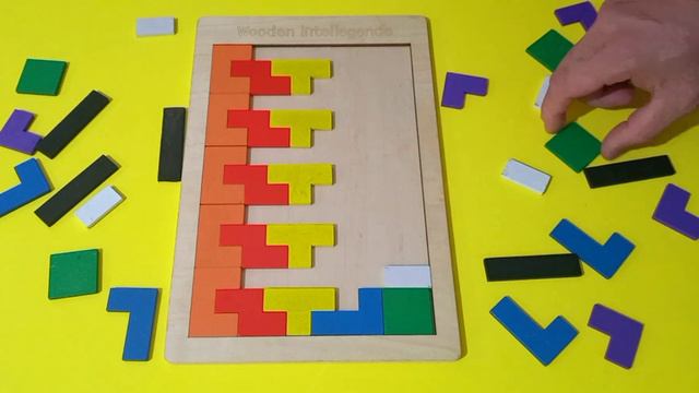 Tetris Wooden Intelligence Puzzle For Kids Pattern.